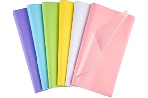 Morcheiong 60 fogli di carta velina pasquale multicolore per confezioni regalo artistiche fai da te, Pasqua, compleanno, matrimonio, vacanze, artigianato, decorazioni per feste (50 x 37 cm)
