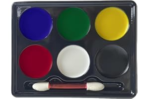 HISUNBEN Kids Face Paint Kit, Non-tossico Face Painting Body Paints per bambini e adulti con , a base d'acqua, Halloween Face Paint (6 colori)