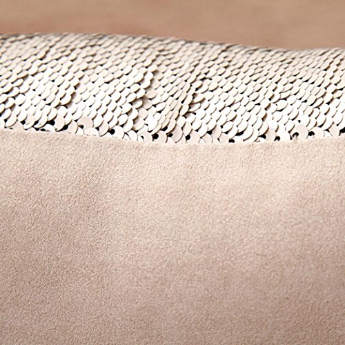 Kissenbezüge Longra DIY-Two Tone Glitzer Pailletten Wurfkissen dekorative Kissen Fall Sofa-Car-Cover Kissen Kissenbezug Sofakissen Kissenhülle (40 cm * 40cm) (G) - 3