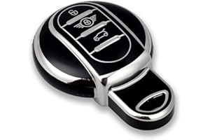 OFFCURVE Funda Llaves Coche Carcasa Llave, Funda Mando Coche Carcasa Mando 3/4 Botones Apta para BMW Mini Cooper S D SD One F54 F55 F56 F57 F60 R55 R56 R57 R58 R59 R60 Cabrio Clubman Countryman Hatch