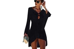 EDOTON Traje de Baño, Vestido de baño de Bikini con Encaje de Crochet y Espalda Abierta de Mujer