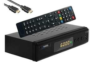 KabelAbel Full-HD Kabelreceiver Digital DVB-C (HDMI,Scart,USB,PVR,Display,Tasten, 2in1 Fernbedienung)