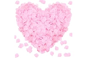 Belugsin 3000 Piezas Pétalos de Rosa Pétalos de Rosas Artificiales Pétalos Rosa para Día de San Valentín Decoración Bodas Decoración Fiestas Ambiente Romántico Proponer(Rosa)