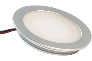 VBLED® LED installationslampa extra platt (12 mm installation) aluminium eloxerad matt varmvit 0,9 W 12 V IP67 för vägg, golv