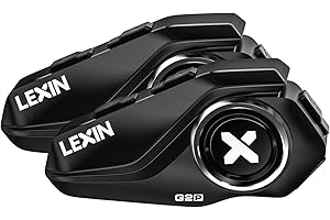 LEXIN 2X G2P Intercom Moto Duo pour 2 Casques avec 4 Coques Remplaçable, Communication Système, Réduction de Bruit, Kit Main Libre Moto, Interphone Casque pour Motocyclette/ATV/Vélo