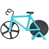 Tagliapizza A Forma Di Bicicletta - Lame Acciaio Inox Antiaderente, Con Cavalletto, Colore Arancione - Foto 6