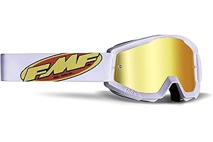 FMF - Masque Moto Powercore Enfant Core White - Mirror Red Lens