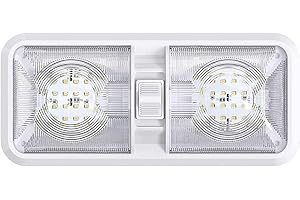 CENPEK Led RV luces 12 V 48 LED interior doble cúpula luz de techo para RV barco remolque caravana