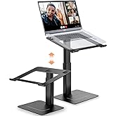 supamir Laptop Ständer Höhenverstellbar, Laptopständer für Schreibtisch, Stehen möglich, DJ Laptop Stand, Kompakte Alternativ