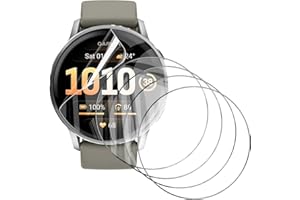 Natbok Screen Protector for Garmin Venu 4 45mm GPS Smartwatch, 5 Pack Soft Flexible TPU Film Protective Screen for Venu 4 45mm, Full Coverage, HD Clear, Support Fingerprint Unlock, Easy Installation