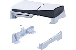 Mcbazel Support Horizontal pour PS5 Slim, Accessoires Support de Base à Dissipation Thermique Facile pour Playstation 5 Slim Disc&Digital Edition Console– Blanc