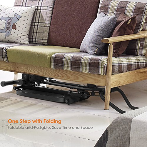 INTEY Sit Up Bank klappbare Trainingsbank, 6 in 1 Multifunktions-Hantelbänke für Sit-up, Verstellbare Bauchtrainer mit Expander und LED Trainingscomputer für den Heimgebrauch, Schwarz - 7