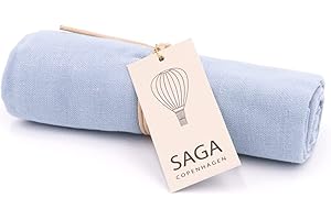 Saga Copenhagen Musselin/Mulltuch für Baby's, Baumwolle, 70x70cm | Vidar - Dream Blue