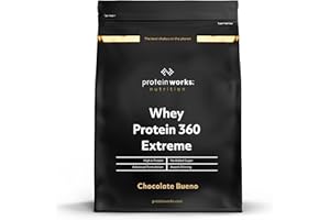 THE PROTEIN WORKS Protein Works - Whey Protein 360 Extreme, Premium Whey Protein Powder Blend, High Protein & No Added Sugar, 20 Servings, Chocolate Bueno, 600g