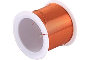 SKYPRO Bobina de alambre magnético de 0.4mmx15m, alambre de bobina magnética esmaltada, bobina de 1 carrete, clasificación de temperatura Natural ampliamente utilizada para transformadores de inductor