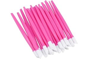 ‎LURROSE Lurrose 20 Stücke Nagelhautschieber Gummi Reinigungsstift Dead Skin Cleaner Peeling Peeling Nail Art Maniküre Werkzeug (Rosa)