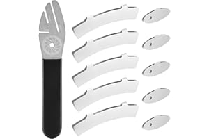 wugongshan 11 Pcs Disc Brake Alignment Tool: 1 Bike Rotor Truing Fork Wrench & 10 Rotor Alignment Spacers, Bicycle Disc Brake Gap Regulator, MTB Disc Brake Pads, for Mountain Road Bike