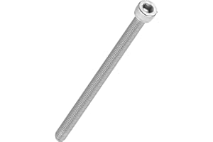 Kozelo 2pcs Tornillos de Cabeza Hexagonal - [M8-1.25 x 140mm] Acero Inoxidable 304 Totalmente Roscado Allen Tornillo para Motor Eléctrico Ventilador Impresión 3D Reparación, Plateado