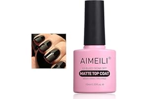 AIMEILI No Wipe Matte Top Coat Mat Vernis Gel Semi-Permanent Vernis à Ongles Manucure Soak Off UV LED Gel Nail Polish 10ML