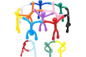 Houbobo Magnetic Fidget Travel Toys for Kids Age 3-8 Year Old, 12Pcs Multipurpose Magnets Men Set for Travel, Airplane Play, Refrigerator, Desk, Sensory Toys Gifts for Boys and Girls