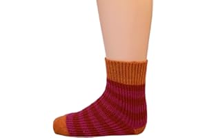 Hirsch Natur, Striped Socks for Babies and Children, 100% Organic Wool