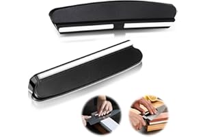 YUWJOOWEE 2 Stück Schleifhilfe Set Schleifhilfe Messer, Professionelle Messerschärfführung, Manuelle Messerschärfer für Schleifstein Winkel Halter Messerschärfer Schärfen auf Schleifsteinen Anfänger, Schwarz