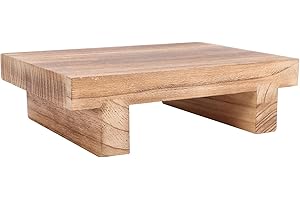 AUTUUCKEE - Mini sgabello in legno vintage con gradini per camera da letto, bagno, soggiorno, cucina e comodino, resistente per adulti e bambini