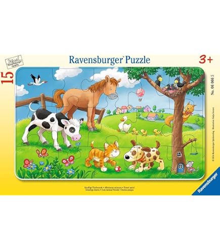 Ravensburger Mein Erstes Schulpuzzle – Tiere Und Ihre Kinder, 80 Teile Für Kinder