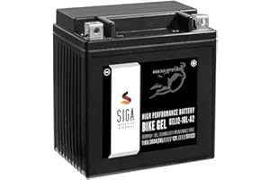 SIGA IMPULSIVE DYNAMIK SIGA GEL Motorradbatterie 12V 11Ah 260A/EN GEL Batterie YB10L-A2 GEL12-10L-A2 YB10L-B YB10L-BS 12N10-3B 51112
