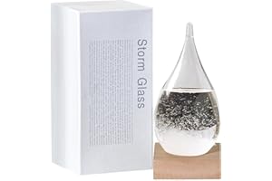 JOALPYSM Small Storm Glass Water Drop Shaped Crystal Ball, Storm Glass Weather Forecaster Weather Station, Unusual Gifts Christmas Gifts, Fashion Desktop Decor and Home Decor