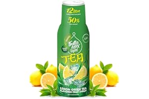 ‎FRUTTAMAX Light - Niskowęglowodanowy - Syrop Fitness by FruttaMax | Zero cukru | ze Stewią | 50-60% zawartość owoców 500ml (Cytrynowa Zielona Herbata Light)