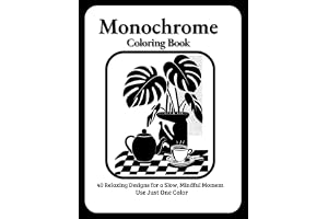 Still and Slow Monochrome Coloring Book: Black and White Illustrations for Calm, Cozy Moments A Peaceful Collection of Still