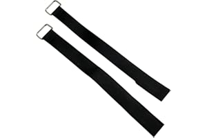 ON1SHELF Paquete de 2 bridas reutilizables con hebilla de metal resistente (4 x 70 cm)