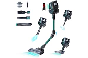 FixtFixer Akku Staubsauger, Vacuum Cleaner bis zu 55 Min Laufzeit, 6 en 1 Akkusauger kabelloser Staubsauger für Auto/Tierhaare/Zuhause/Hartböden