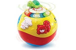 VTech Crawl & Learn Baby Activity Ball, Musical Toy With Lights for Babies & Toddlers 6 Months+, English Version, Color May Vary