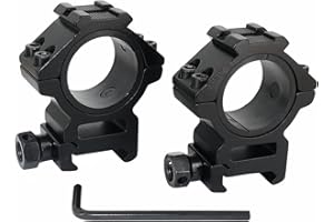 YONCONO - Anillos de perfil medio para montaje de punta, 25,4 mm/30 mm, montaje de bisel para riel Weaver/Picatinny 20 mm