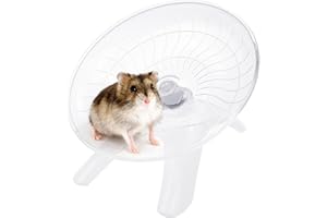 FORYNXHWIN Flying Saucer Hamster Wheel With Silent Spinner, Exercise Running Wheel, Plastic Silent Non Slip Disc for Small Animal like Golden Bear, Squirrel, Hedgehog Climbing （ 18 cm ）