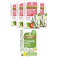 Twinings Superblends Glow with Strawberry, Cucumber, Green Tea & Aloe Vera, 80 Teabags (Multipack of 4 x 20 Bags) + Cleanse, Lemon Flavoured Green Tea with Matcha, Fennel and Manganese. 20 Tea bags