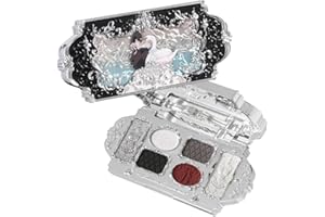 DRQZWP Swan Ballet 6 Color Makeup Palette, Eyeshadow, Blush, Highlighting and Contour, Flower Know Makeup Palette with 4 Matte + 2 Shimmering Neutral Shades (Black Swan)