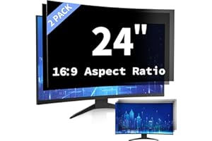 DEJIMAX 24 Inch Computer Screen Privacy Filter for 16:9 Widescreen Monitor,Anti Glare & Blue Light, PC Monitor Screen Privacy Shield,Anti Spy Screen Protector Film 2Pack