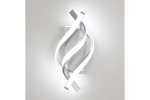 Comely Lampada da Parete LED, 22 W 2500LM Argenteo Applique da Parete Interno Moderno, Lampada a Muro LED per Camera da Letto Soggiorno Corridoio Sala da Pranzo