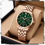 MOOVER Women's Analog Watch | Stylish Round Dial with Multi-Dial Design | Premium Metal Chain Bracelet Strap | Fashion Wrist Watch for Women & Girls | Elegant Watch for Casual, Formal & Gifting: 