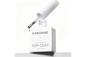 Kanorine 15ML Top Coat Gel Nail Polish UV LED Soak-Off No Wipe HIGH-GLOSS LONG-LASTING Top Coat gel polish Lacquer Manicure Nail Sarlon Art long lasting Gel Polish 15 ml.