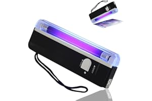 Agatige Détecteur De Faux Billets, Détecteur De Faux Billets Portable Afin Vérifier Billets, Cartes Bancaires Et ID Détecteur UV Pour Nouveaux Billets Détecteur Lampe UV Vérificateur Pour Magasins