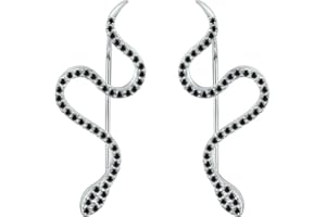 AOEDEJ Snake Ear Climber Earrings Cubic Zirconia 925 Sterling Silver Ear Crawler Cuffs Earrings for Women Gift