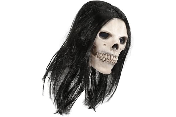 RORPOIR Realistisk Latex Skalle Mask med Andningsbart Material Passform för Vuxna Halloween Cosplay Temafester och Escape