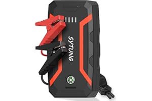 ‎SYTUNG Samochodowy rozrusznik awaryjny z ultra bezpieczną baterią litową, automatyczny akumulator 12 V, 2000 A szczyt 20000 mAh przenośna ładowarka Power Bank (do 6,0 l gazu lub silnika wysokoprężnego 3,0 l)