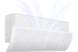 SEEYOLO Deflector para aire acondicionado universal, Deflector de aire acondicionado para aire acondicionado de pared para hogar/oficina, ancianos, bebés, mujeres embarazadas, blanco