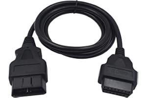 Duttek Full 16 Pin OBD-II OBD2 Male to Female Extension Convert Cable, Round Shape OBD Extension Cable Automotive 16 Pin Diagnostic Extension Adapter - 1.5M