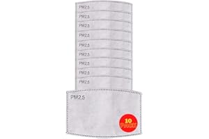 Face Mask Filter x10 GENERISE Filters for Face Masks UK Stock - Replaceable Carbon Activated Face Mask Filters